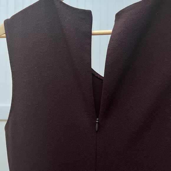 Vince Dress Brown Old Money Mushroomcore Sheath Midi Bodycon Stretch Knit 8 - Picture 9 of 13